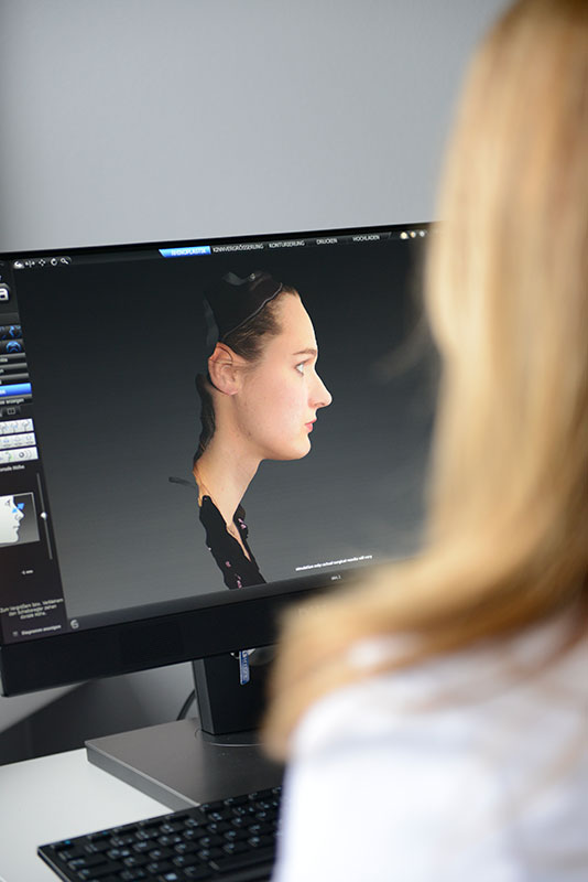 ightech-Systeme von Vectra XT 3D analysieren millimetergenau die atomische Ausgangssituation, stellen Asymmetrien